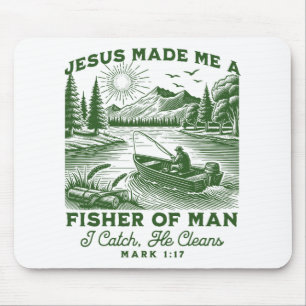 Tapis De Souris Pêcheur d'hommes Marc 117 Écriture chrétienne Jésu