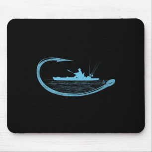 Tapis De Souris Pêcheur en kayak Graphique de crochet de pêche Kay