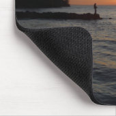 Tapis De Souris Pêcheur et coucher du soleil (Coin)