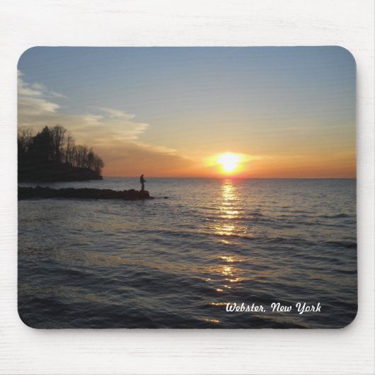 Tapis De Souris Pêcheur et coucher du soleil (Devant)