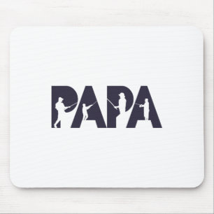 Tapis De Souris Pêcheur Papa Drôle Pêcheur Papa Cadeau Pêche Père