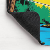 Tapis De Souris Pêcheur sur Riverbank (Coin)