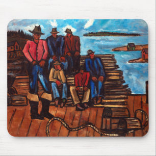 Tapis De Souris Pêcheurs de homards de Marsden Hartley