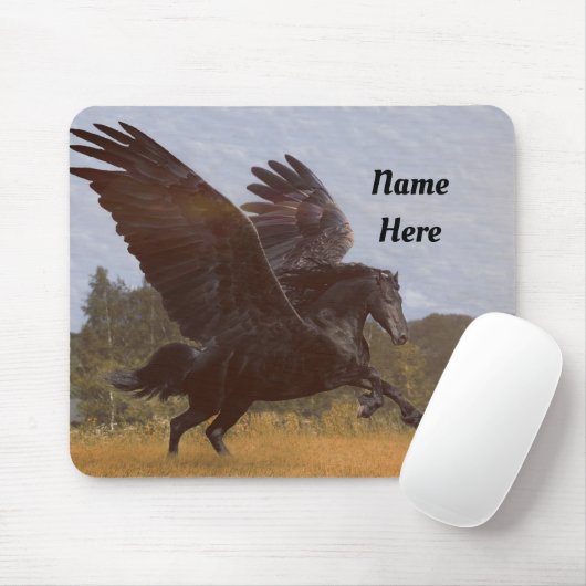 Tapis De Souris Pegasus noir Mousepad (Avec souris)