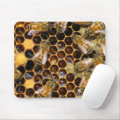 Tapis De Souris Peigne et abeilles Mousepad (Avec souris)