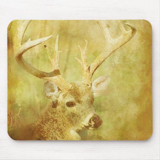 Tapis de souris peint de cerfs communs (Devant)