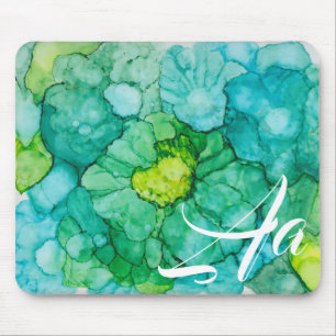 Tapis de souris "Peinture à l'encre alcoolique flo
