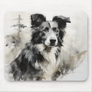 Tapis De Souris Peinture à l'encre de la nature canine