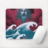 Tapis De Souris Peinture à l'huile de Neptune Crimson (Avec souris)