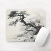 Tapis De Souris Peinture Abstraite à l'encre de l'arbre (Avec souris)