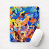 Tapis De Souris Peinture Abstraite colorée (Avec souris)