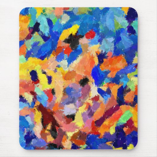 Tapis De Souris Peinture Abstraite colorée (Devant)