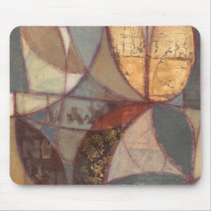 Tapis De Souris Peinture abstraite de feuille florale par le