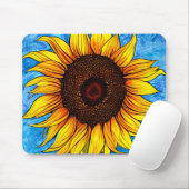 Tapis De Souris Peinture Abstraite de tournesol (Avec souris)