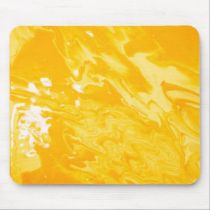 Tapis De Souris Peinture Abstraite Jaune Art Abstrait Bac Abstrait