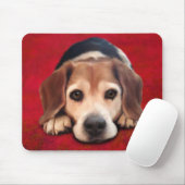 Tapis De Souris Peinture beagle Art Chien Art (Avec souris)