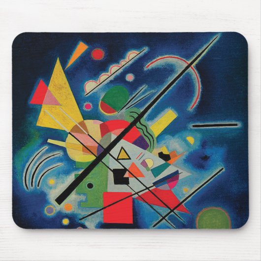 Tapis De Souris Peinture bleue par Wassily Kandinsky (Devant)