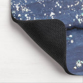 Tapis De Souris Peinture bleue patinée Abstraite (Coin)