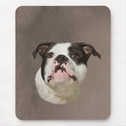 Tapis De Souris Peinture couleur d'eau Bulldog (Devant)