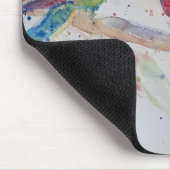 Tapis De Souris Peinture d'aquarelle rouge Rosella Parrot (Coin)