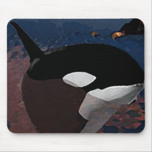 Tapis De Souris Peinture de baleines Mousepad