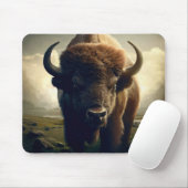 Tapis De Souris Peinture de bison (Avec souris)
