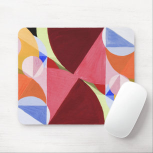Tapis De Souris Peinture de blocs de couleur abstraits géométrique