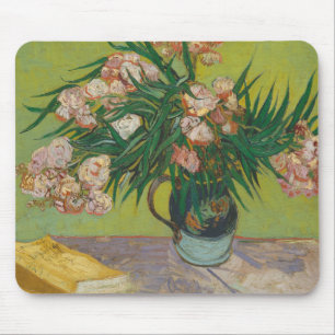 Tapis De Souris peinture de fleurs d'oléandre de Vincent Van Gogh