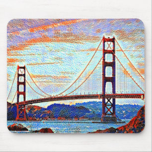 Tapis De Souris Peinture de golden gate bridge