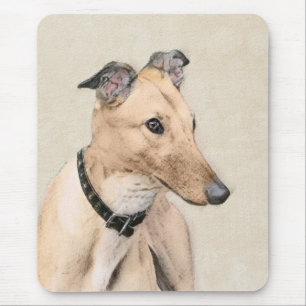 Tapis De Souris Peinture de Greyhound - Joli Art Original de Chien