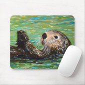 Tapis De Souris Peinture de la Loupe de mer (Avec souris)