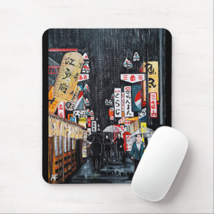 Tapis De Souris Peinture de la pluie à Tokyo par Alfred Fox