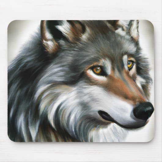 Tapis De Souris Peinture de loup (Devant)