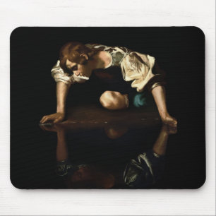 Tapis De Souris peinture de Narcisse inspirée par Caravage