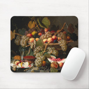 Tapis De Souris Peinture de nature morte de fruits baroques coloré