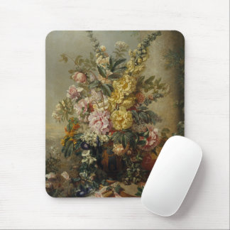 Tapis De Souris Peinture de nature morte florale antique chic et é
