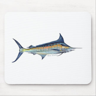 Tapis De Souris peinture de poissons de marlin bleu