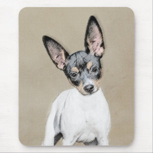 Tapis De Souris Peinture de Rat Terrier - Art de chien original mi