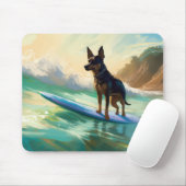 Tapis De Souris Peinture de Surf sur Plage de Kelpie Australien (Avec souris)