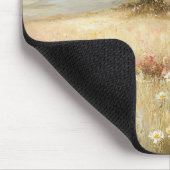 Tapis De Souris Peinture de terrain Fleur sauvage de grange blanch (Coin)