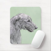 Tapis De Souris Peinture de Wolfhound irlandais - Joli art origina (Avec souris)
