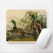 Tapis De Souris Peinture d'oiseaux de Mallard Duck Audubon (Avec souris)