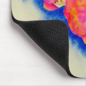 Tapis De Souris Peinture d'orchidée romantique orange rose (Coin)