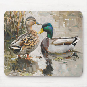 Tapis De Souris Peinture faunique de canard et de colard