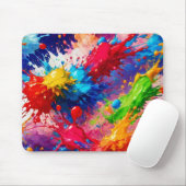 Tapis De Souris Peinture humide colorée design (Avec souris)