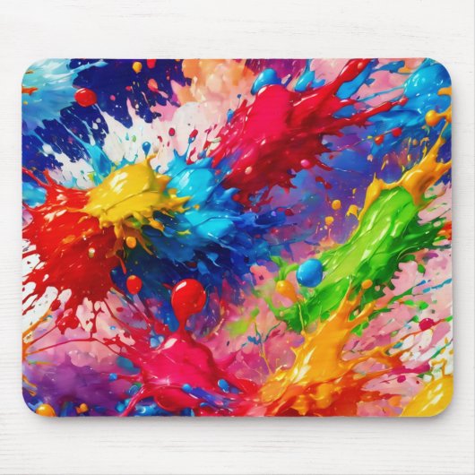 Tapis De Souris Peinture humide colorée design (Devant)