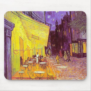 Tapis De Souris Peinture impressionniste de café de Van Gogh