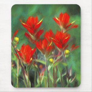 Tapis De Souris Peinture indienne de pinceau - Art Fleur original