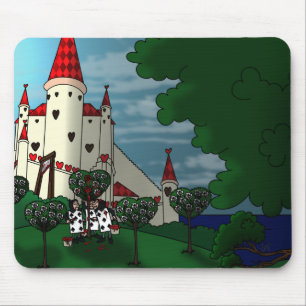 Tapis De Souris Peinture Le Rouge Rose Mousepad