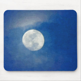 Tapis De Souris Peinture nuageuse de lune